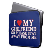 Ich Liebe meine Freundin Valentinstag Laptopschutzhülle (Vorderseite Links)