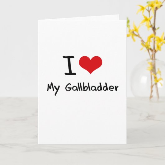 Ich Liebe meine Gallenblase Karte (Gelbe Blume)