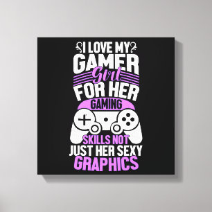 Ich liebe meine Gamerin Leinwandbild Leinwanddruck