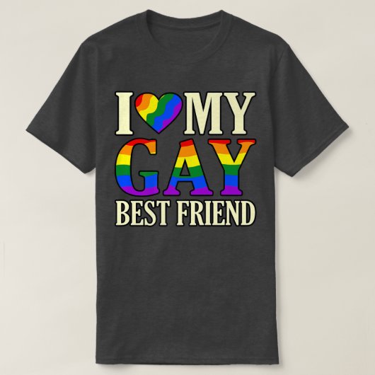Ich Liebe meine Gay Bestfriend LGBTQ Monat Support T-Shirt (Design vorne)