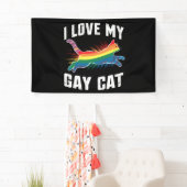 Ich Liebe meine Gay Cat Funny Rainbow Pride Lgbt Banner (Insitu)