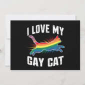 Ich Liebe meine Gay Cat Funny Rainbow Pride Lgbt Einladung (Vorderseite)