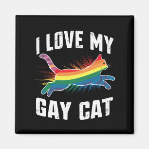 Ich Liebe meine Gay Cat Funny Rainbow Pride Lgbt Magnet