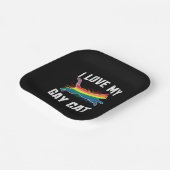 Ich Liebe meine Gay Cat Funny Rainbow Pride Lgbt Pappteller (Gewinkelt)
