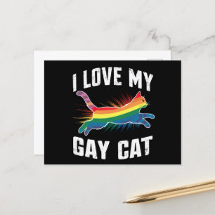 Ich Liebe meine Gay Cat Funny Rainbow Pride Lgbt Postkarte