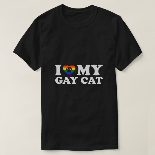 Ich Liebe meine Gay Cat T-Shirt (Design vorne)