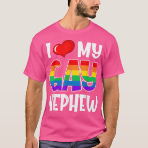 Ich Liebe meine Gay Nephew LGBT Gay Pride monatlic T-Shirt