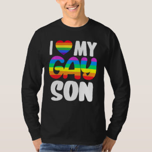 Ich Liebe meine Gay Son Pride LGBT Rainbow Family  T-Shirt