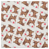 Ich Liebe meine gekrönte Cairn Terrier Stoff (Muster)