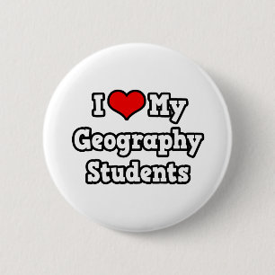 Ich Liebe meine Geografie-Schüler Button