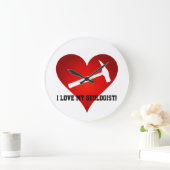 Ich Liebe meine Geologin Numberless Große Wanduhr (Zuhause)