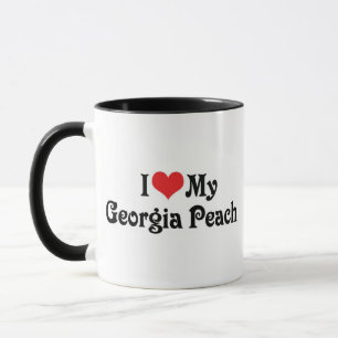 Ich liebe meine Georgia-Pfirsich Tasse
