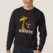 Ich Liebe meine Giraffe Funny Giraffe Lover Sweatshirt (Vorderseite)