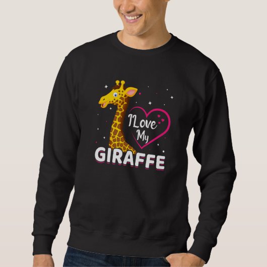Ich Liebe meine Giraffe Funny Giraffe Lover Sweatshirt (Vorderseite)