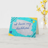Ich Liebe meine Glitzer-Karte meines Vaters Karte (Gelbe Blume)