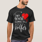 Ich Liebe meine Golfer Husband-Ehefrau gibt Valent T-Shirt (Vorderseite)