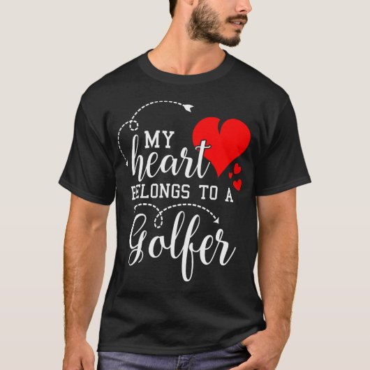 Ich Liebe meine Golfer Husband-Ehefrau gibt Valent T-Shirt (Vorderseite)