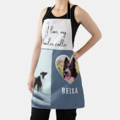 Ich Liebe meine Grenz-Collie Zeichnend Foto-Name Schürze (InSitu)