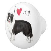Ich Liebe meine Grenzkollie Keramikknauf (Rechts)