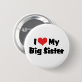 Ich Liebe meine große Schwester Button (Vorne & Hinten)