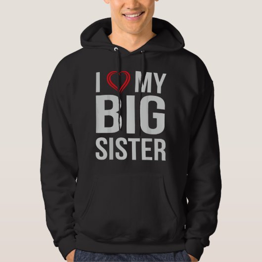 Ich liebe meine große Schwester Hoodie (Vorderseite)