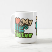 Ich Liebe meine große Schwester Kaffeetasse (Vorderseite Links)