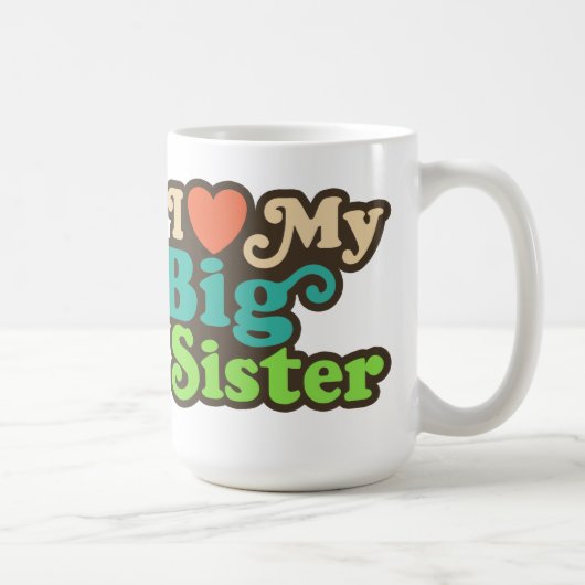 Ich Liebe meine große Schwester Kaffeetasse (Rechts)