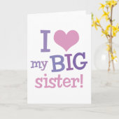 Ich Liebe meine große Schwester Karte (Gelbe Blume)