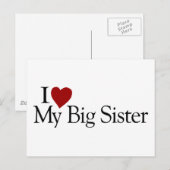 Ich Liebe meine große Schwester Postkarte (Vorne/Hinten)