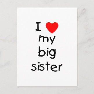 Ich Liebe meine große Schwester Postkarte
