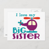 Ich Liebe meine große Schwester Postkarte (Vorne/Hinten)