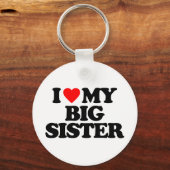 ICH LIEBE MEINE GROSSE SCHWESTER SCHLÜSSELANHÄNGER (Vorderseite)