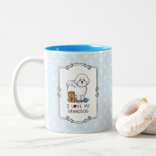 Ich Liebe meine Großeltern Bichon Frise Dog Großel Zweifarbige Tasse
