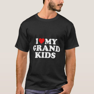 Ich Liebe meine großen Kinder Großkinder Rotes Her T-Shirt