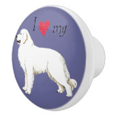 Ich Liebe meine großen Pyrenäen Keramikknauf (Rechts)