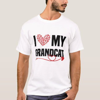 Ich Liebe meine Großkatze Herzklopfen Katze Liebha T-Shirt