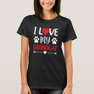 Ich Liebe meine Großkatze Katze Granddad Oma Grand T-Shirt