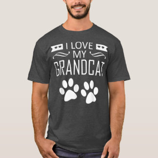 Ich Liebe meine Großkatze, Katze Lover Granddad Om T-Shirt