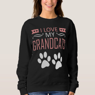 Ich Liebe meine Großkatzen Katze Großvater Großvat Sweatshirt