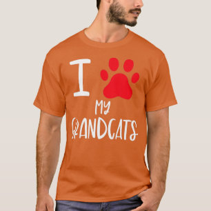 Ich Liebe meine Großkatzen Oma Oma Kata Vater Anim T-Shirt