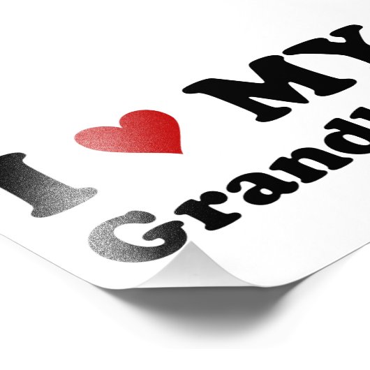 Ich Liebe meine Großkinder Fotodruck (Ecke)