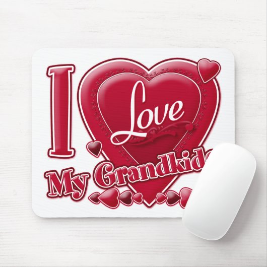 Ich Liebe meine Großkinder rot - Herz Mousepad (Mit Mouse)