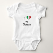 Ich Liebe meine Großmutter Italienischer Herzkinde Baby Strampler (Vorderseite)
