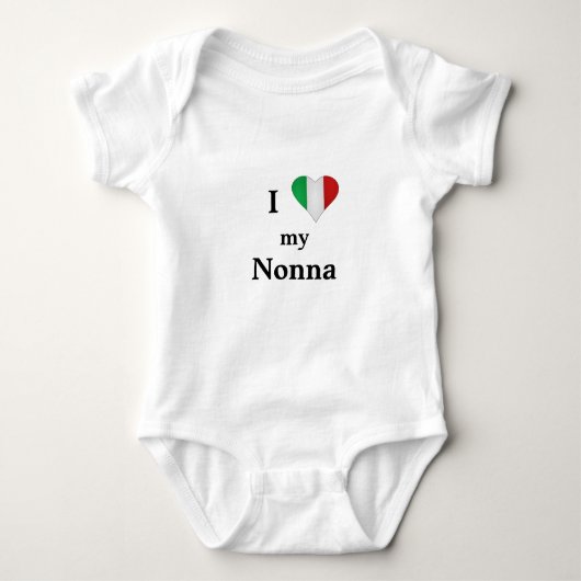 Ich Liebe meine Großmutter Italienischer Herzkinde Baby Strampler (Vorderseite)
