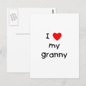 Ich Liebe meine Großmutter Postkarte (Vorne/Hinten)
