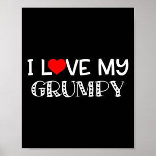 Ich Liebe meine Grumpy T Shirt Väter Tag Großes Ge Poster