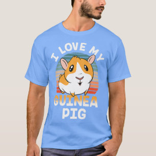 Ich Liebe meine Guinea Schwein Lover Pet Tier Nied T-Shirt