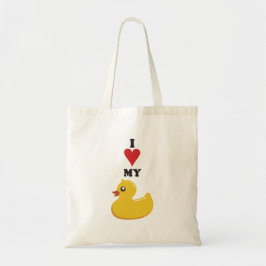 Ich Liebe meine Gummi Duck Tote Tasche