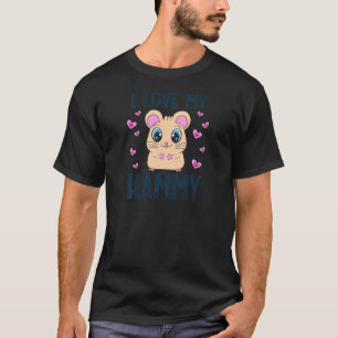 Ich Liebe meine Hammy Funny Hamster Mama Haustier T-Shirt
