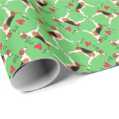 Ich Liebe meine Harrier Geschenkpapier (Rolleneckpunkt)